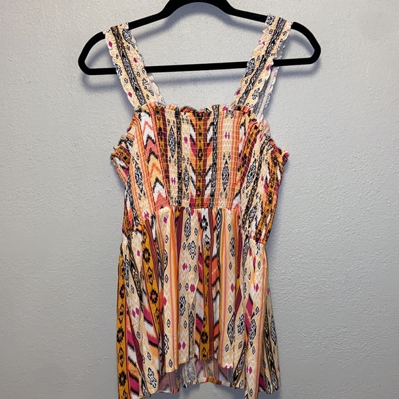 Cato NWT Aztec Colorful Smocked Sleeveless Top: 3028 - Picture 5 of 10
